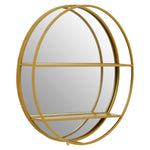 Load image into Gallery viewer, Avento Gold Shelved Wall Mirror
