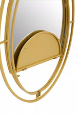 Load image into Gallery viewer, Avento Oval Shelved Gold Wall Mirror
