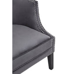 Load image into Gallery viewer, Larissa Grey Velvet Studded Chair
