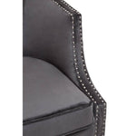 Load image into Gallery viewer, Larissa Grey Velvet Studded Chair
