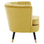 Load image into Gallery viewer, Loretta Pistachio Velvet Shell Accent Chair
