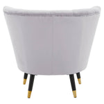 Load image into Gallery viewer, Loretta Grey Velvet Shell Accent Chair
