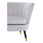 Load image into Gallery viewer, Loretta Grey Velvet Shell Accent Chair
