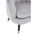 Load image into Gallery viewer, Loretta Grey Velvet Shell Accent Chair
