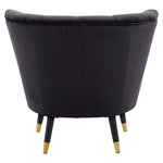 Load image into Gallery viewer, Loretta Black Velvet Shell Accent Chair
