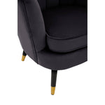 Load image into Gallery viewer, Loretta Black Velvet Shell Accent Chair
