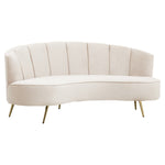 Load image into Gallery viewer, Hasna Three Seat Beige Velvet Sofa
