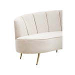Load image into Gallery viewer, Hasna Three Seat Beige Velvet Sofa
