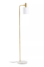 Load image into Gallery viewer, Newton White And Gold Floor Lamp
