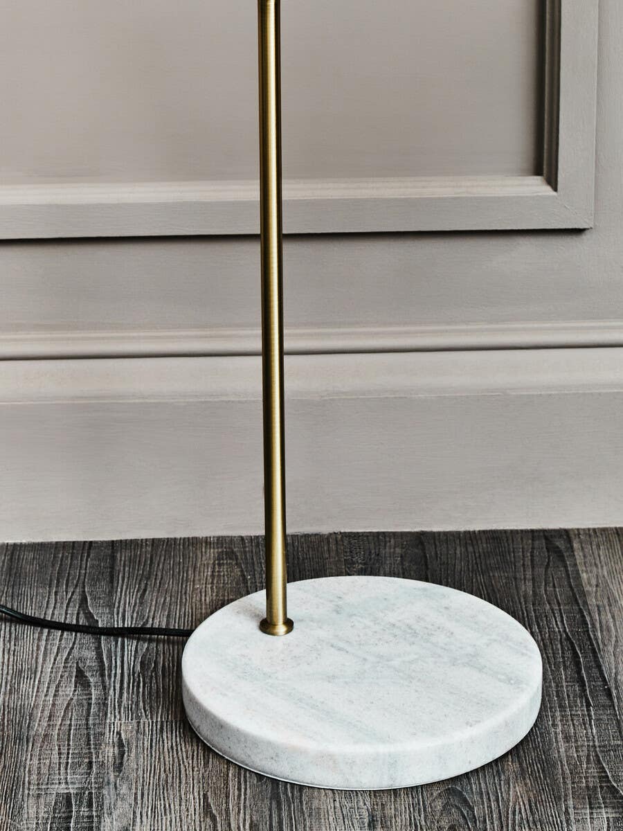 Newton White And Gold Floor Lamp