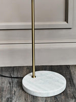 Load image into Gallery viewer, Newton White And Gold Floor Lamp

