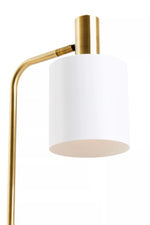 Load image into Gallery viewer, Newton White And Gold Floor Lamp
