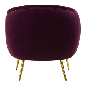 Manhattan Purple Velvet Armchair