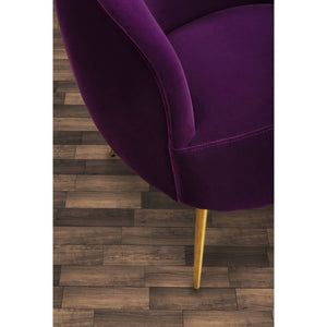 Manhattan Purple Velvet Armchair