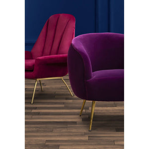 Manhattan Purple Velvet Armchair
