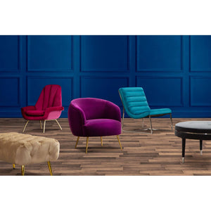 Manhattan Purple Velvet Armchair