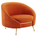 Load image into Gallery viewer, Manhattan Orange Velvet Armchair
