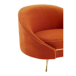 Load image into Gallery viewer, Manhattan Orange Velvet Armchair
