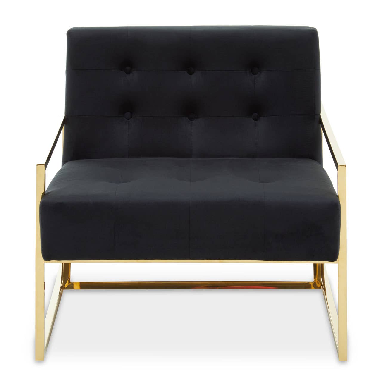 Azalea Black Velvet Lounge Chair