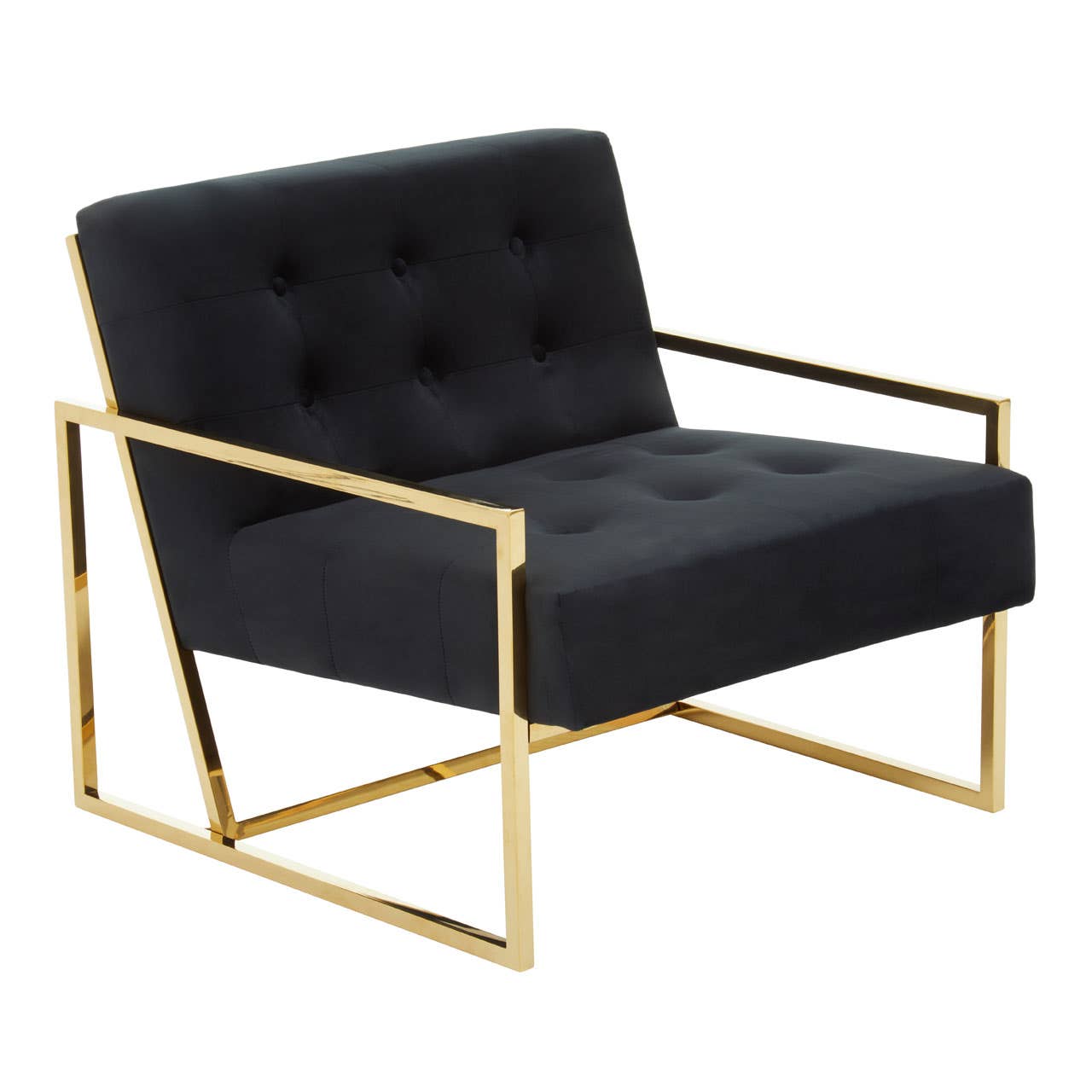 Azalea Black Velvet Lounge Chair