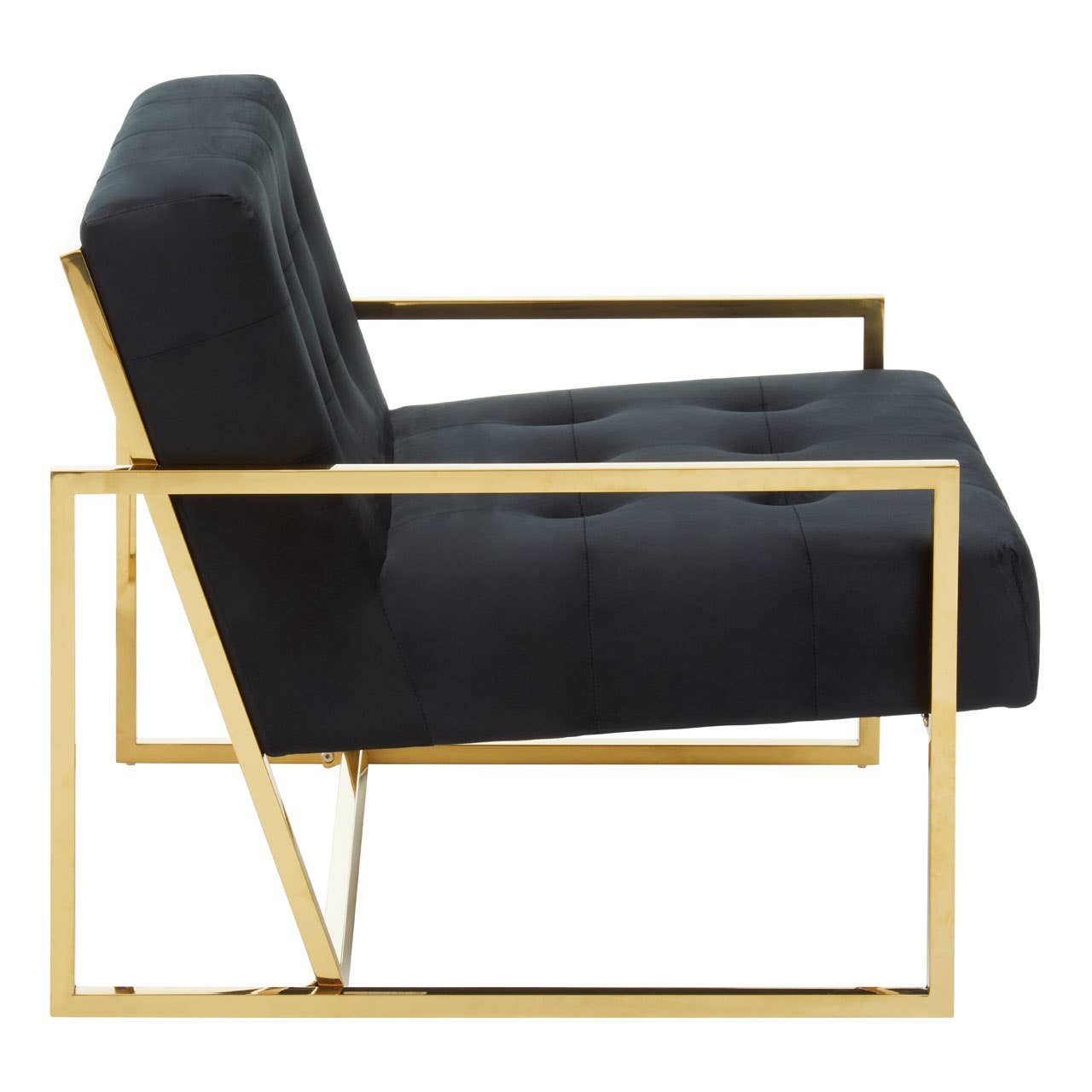 Azalea Black Velvet Lounge Chair