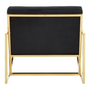 Azalea Black Velvet Lounge Chair