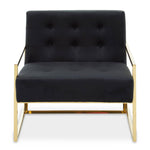 Load image into Gallery viewer, Azalea Black Velvet Lounge Chair
