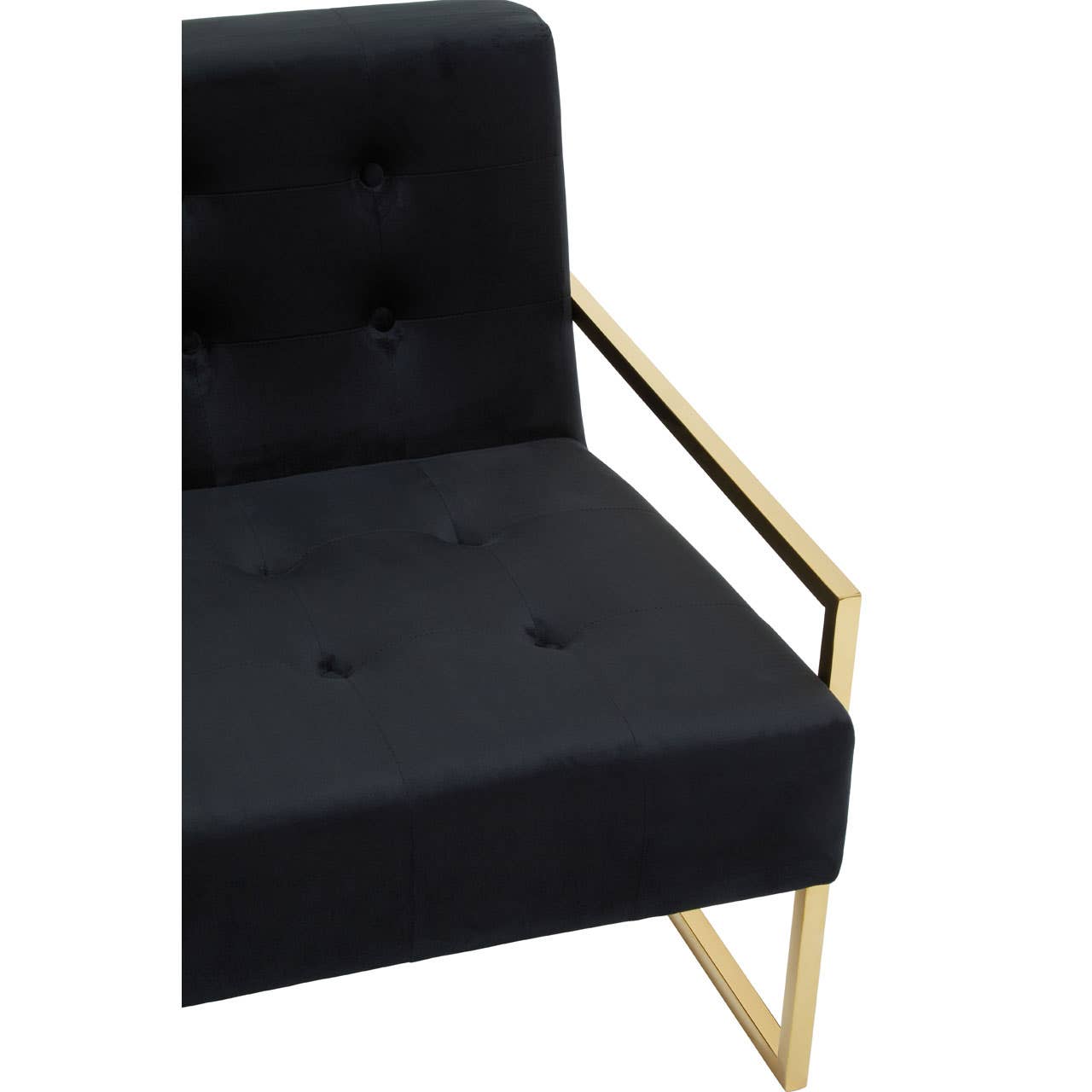 Azalea Black Velvet Lounge Chair
