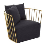 Load image into Gallery viewer, Azalea Black Fabric and Metal Chair
