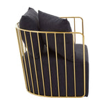Load image into Gallery viewer, Azalea Black Fabric and Metal Chair
