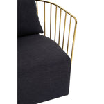 Load image into Gallery viewer, Azalea Black Fabric and Metal Chair
