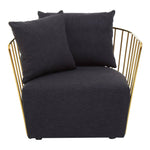 Load image into Gallery viewer, Azalea Black Fabric and Metal Chair
