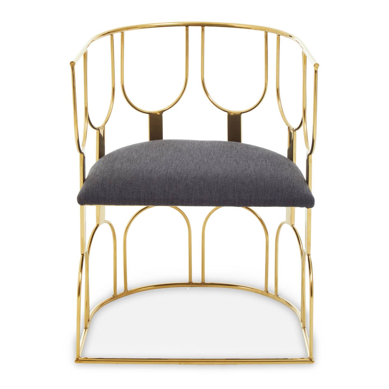 Azalea Black Dining Chair with Gold Frame