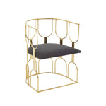 Load image into Gallery viewer, Azalea Black Dining Chair with Gold Frame
