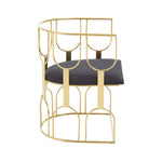 Load image into Gallery viewer, Azalea Black Dining Chair with Gold Frame

