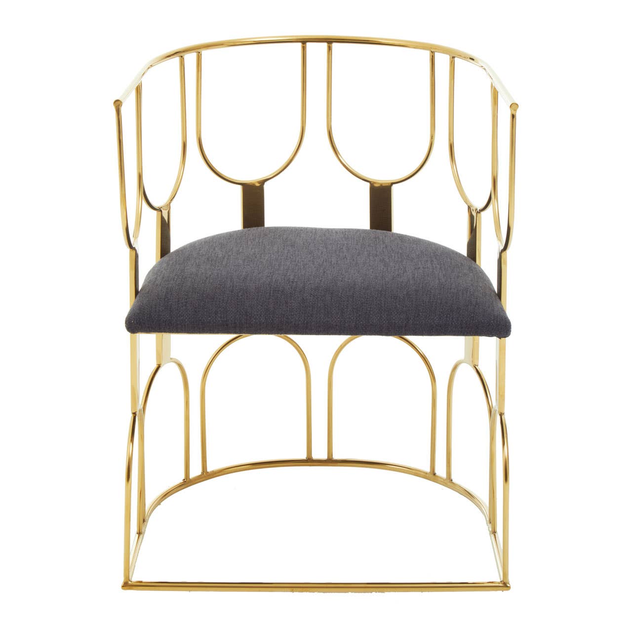 Azalea Black Dining Chair with Gold Frame