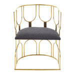 Load image into Gallery viewer, Azalea Black Dining Chair with Gold Frame
