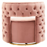 Load image into Gallery viewer, Yasmeen Pink Velvet Swivel Chair

