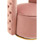 Load image into Gallery viewer, Yasmeen Pink Velvet Swivel Chair
