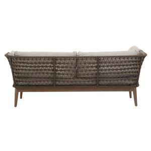 Opus Three Seat Bronze and Charcoal Sofa