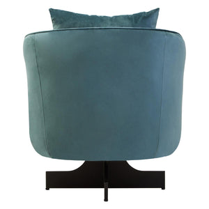 Hale Azure Velvet Revolving Chair