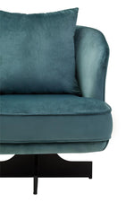 Load image into Gallery viewer, Hale Azure Velvet Revolving Chair
