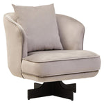 Load image into Gallery viewer, Hale Grey Velvet Revolving Chair
