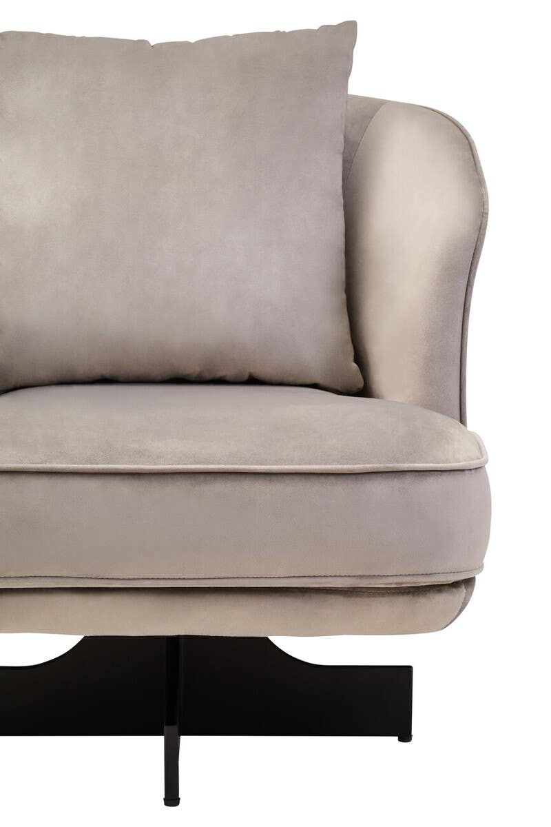 Hale Grey Velvet Revolving Chair