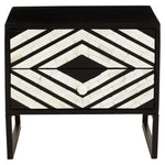 Load image into Gallery viewer, Fusion Two Drawer Side Tables with Bone Inlay
