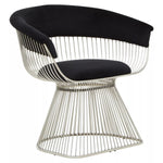 Load image into Gallery viewer, Vogue Black Velvet and Silver Frame Chair
