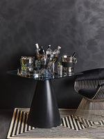 Load image into Gallery viewer, Vogue Black Velvet and Silver Frame Chair
