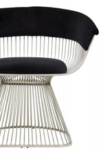 Load image into Gallery viewer, Vogue Black Velvet and Silver Frame Chair
