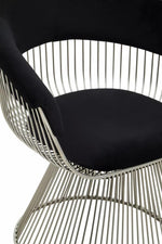 Load image into Gallery viewer, Vogue Black Velvet and Silver Frame Chair
