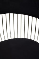 Load image into Gallery viewer, Vogue Black Velvet and Silver Frame Chair
